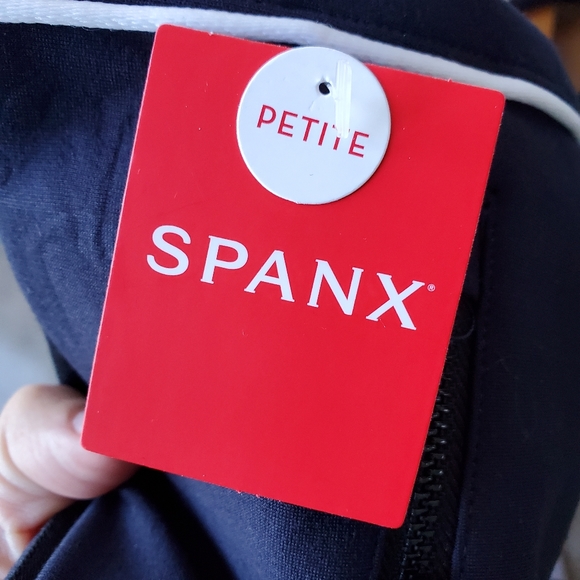 NEW SPANX The Perfect Pant Ankle Piped Skinny in Classic Navy Size Small Petite - Picture 11 of 11